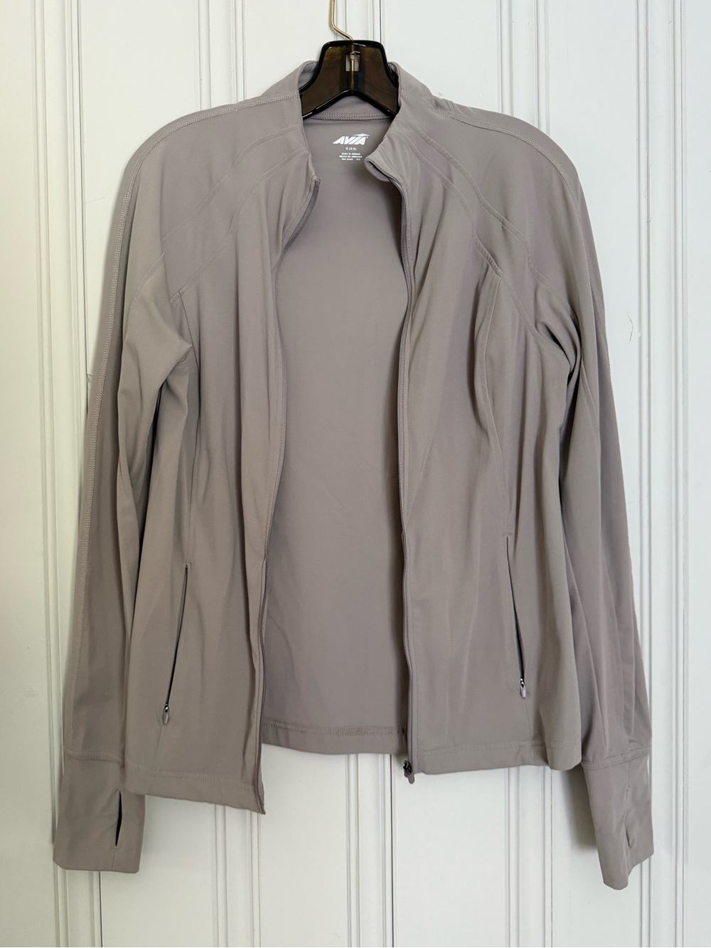 Avia Women's Soft Taupe Zip Utility Jacket